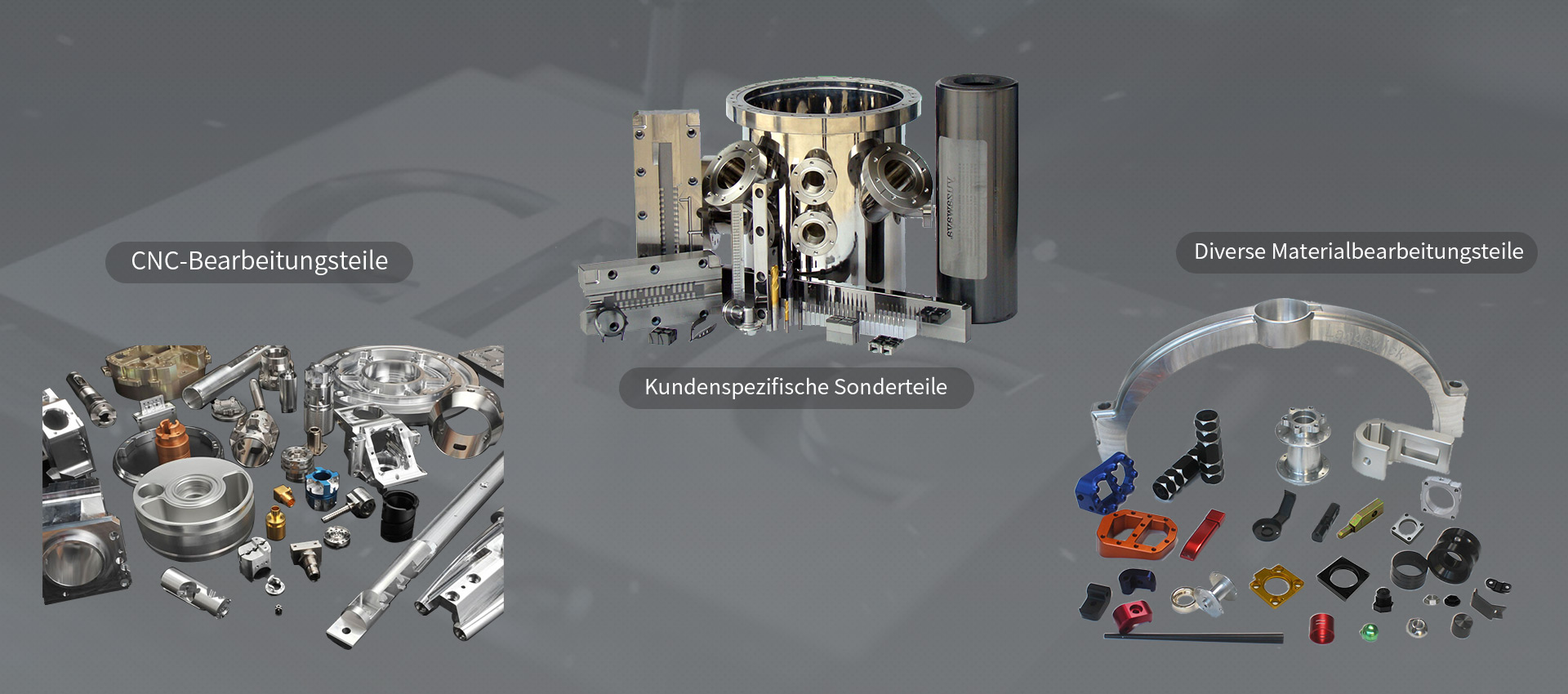 Verschiedene Materialteile